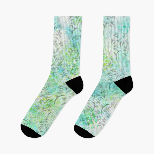 Item preview, Gray Floral on Blue and Green  designed and sold by MissMay5.