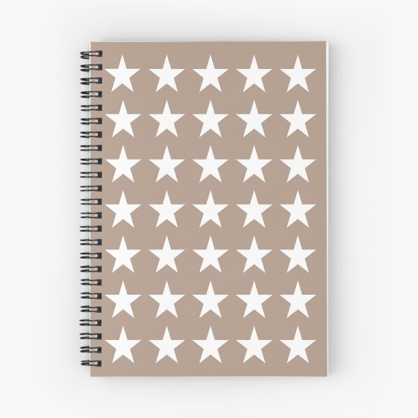 Item preview, Medium WHITE and WARM TAUPE STARS  designed and sold by RachelMacht.