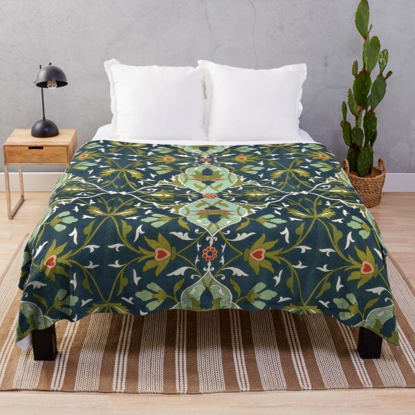 Item preview, Green Afghan ornamental Foilage pattern designed and sold by hockeng.