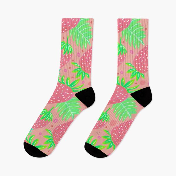 Item preview, Fun Strawberries Pattern - Coral and Pink designed and sold by monitdesign.