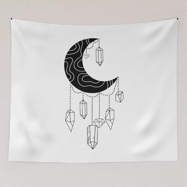 Item preview, Moon | Crescent | Crystal | Witch | Gothic | Witchcraft | Occult | Witchy Design   designed and sold by Ravenvine.