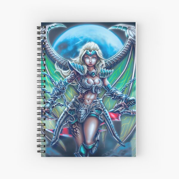 White Silver Dragoon - Yvonne Spiral Notebook