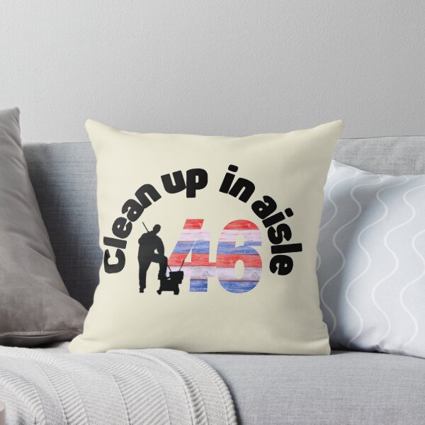 Item preview, Clean Up In Aisle 46 with a man with a mop bucket Funny American Political Humor designed and sold by j9gothbe.