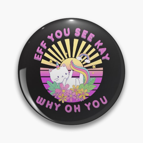 Item preview, Funny Eff You See Kay Why Oh You Unicorn Anime Kitty designed and sold by Stig Mota.