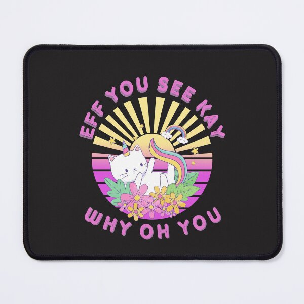 Item preview, Funny Eff You See Kay Why Oh You Unicorn Anime Kitty designed and sold by Stig Mota.
