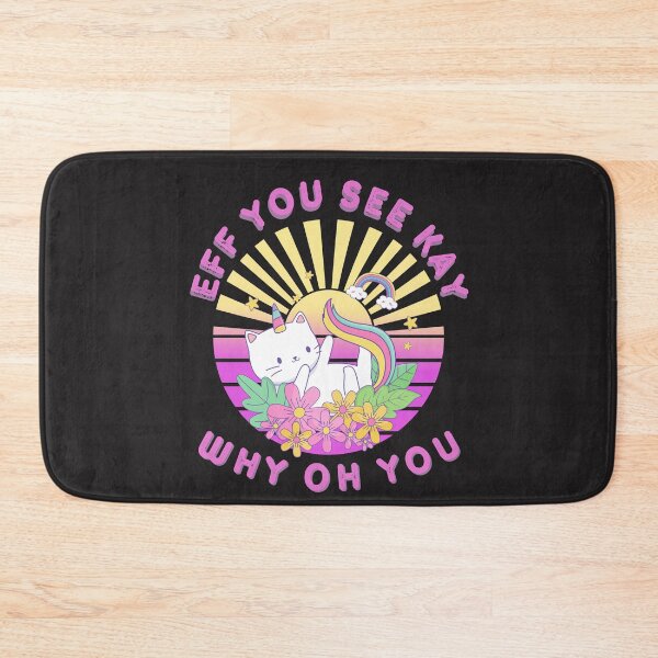 Item preview, Funny Eff You See Kay Why Oh You Unicorn Anime Kitty designed and sold by Stig Mota.