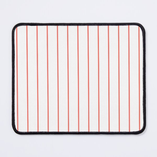 Item preview, Living coral pinstripes pattern on white, minimal design, summer marine beach house pattern designed and sold by UDDesign.