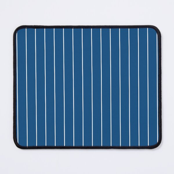 Item preview, White thin pinstripes pattern on classic blue, minimal design, summer marine beach house pattern designed and sold by UDDesign.