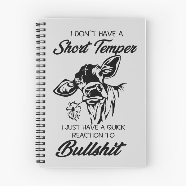 Item preview, FUNNY Cow GIFT I Don't Have A Short Temper I just Have a Quick Reaction to Bullshit Costume  designed and sold by KiraSpace.