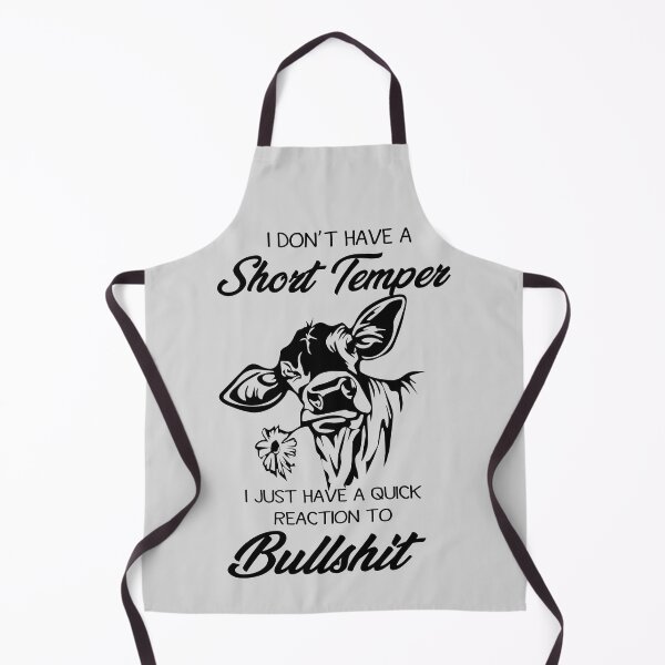 Item preview, FUNNY Cow GIFT I Don't Have A Short Temper I just Have a Quick Reaction to Bullshit Costume designed and sold by KiraSpace.