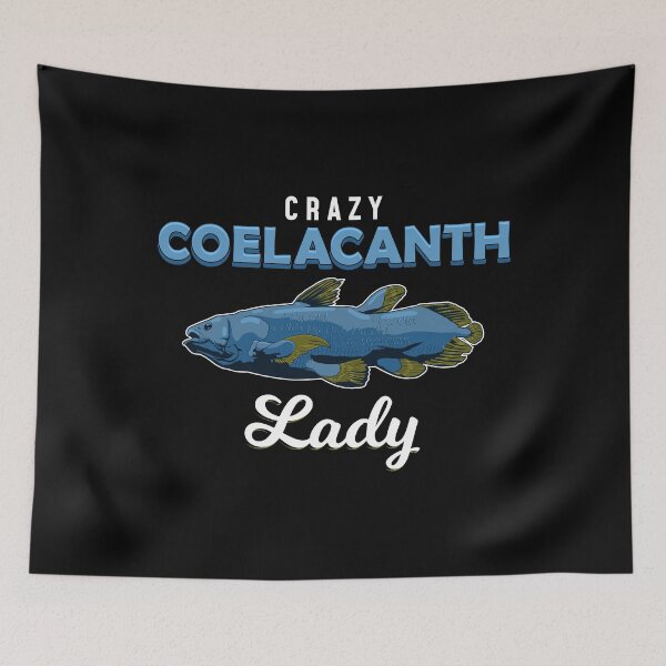 Item preview, Crazy Coelacanth Lady Fish Paleontologist print designed and sold by jakehughes2015.