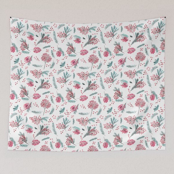 Item preview, Christmas red berris and fir twigs designed and sold by Rebecca Reck Art.