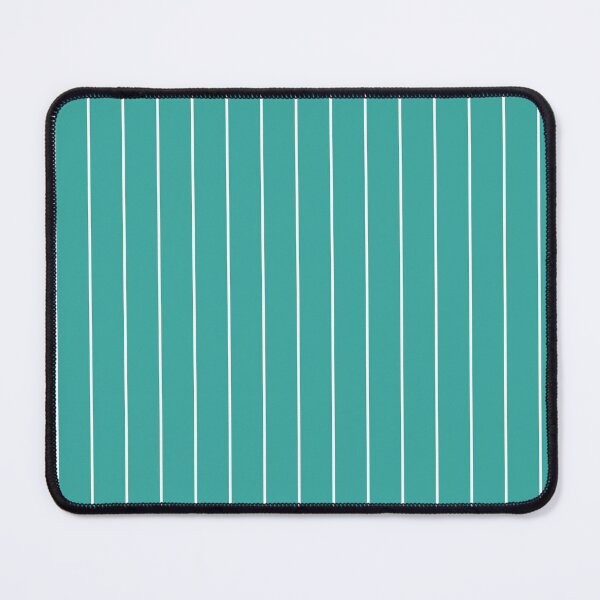 Item preview, White thin pinstripes pattern on turquoise, minimal design, summer marine beach house pattern designed and sold by UDDesign.