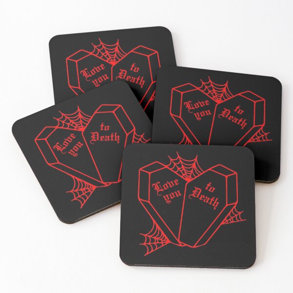 Item preview,  Love you to Death: Red Gothic Coffin Heart (Spiderweb version)  designed and sold by Suspiria96.