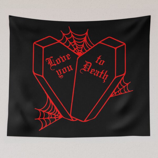 Item preview,  Love you to Death: Red Gothic Coffin Heart (Spiderweb version)  designed and sold by Suspiria96.