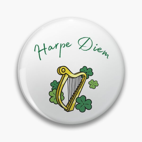 Item preview, Harpe Diem pun, gift for harpist or harp teacher designed and sold by wynnriemusic.