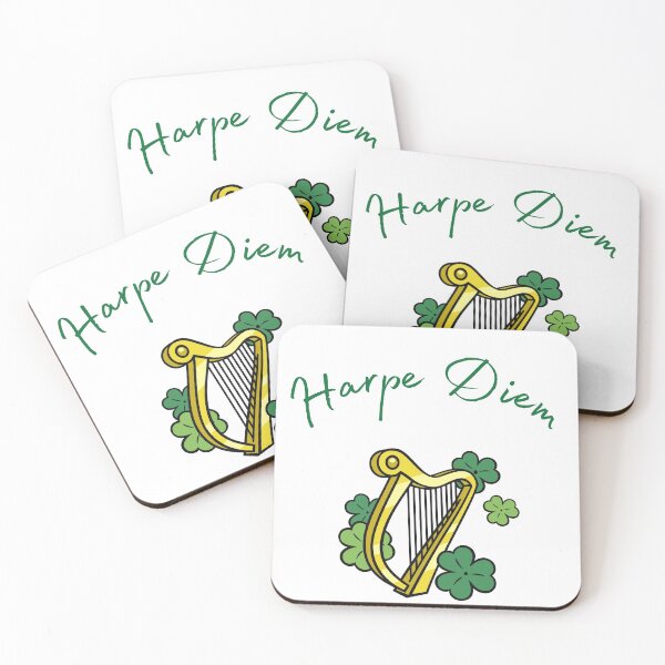 Item preview, Harpe Diem pun, gift for harpist or harp teacher designed and sold by wynnriemusic.