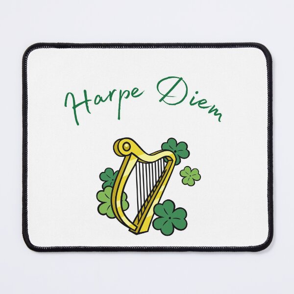 Item preview, Harpe Diem pun, gift for harpist or harp teacher designed and sold by wynnriemusic.