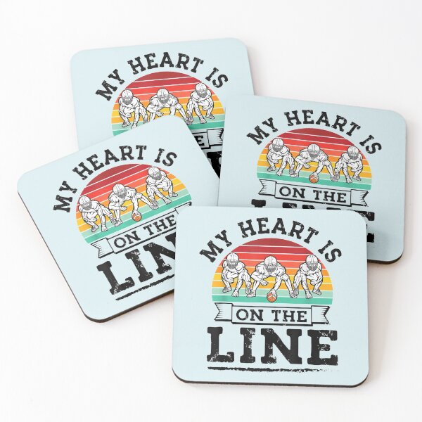 Item preview, My Heart Is On The Line Offensive Lineman Retro Football designed and sold by zellndollyyv.
