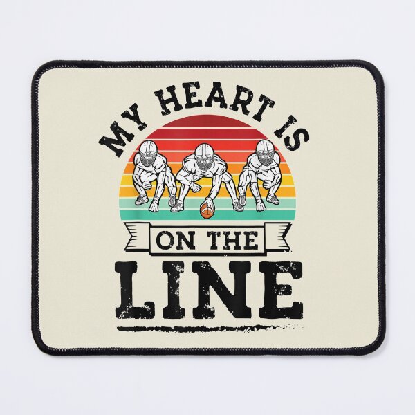 Item preview, My Heart Is On The Line Offensive Lineman Retro Football designed and sold by zellndollyyv.