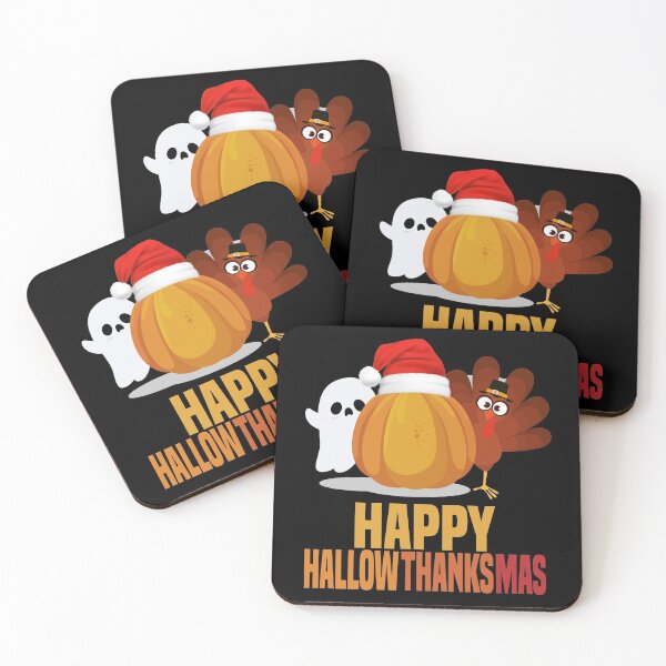 Item preview, happy hallowthanksmas funny design for halloween , thanksgiving and Christmas holidays for friends  designed and sold by mydreamcatcher.