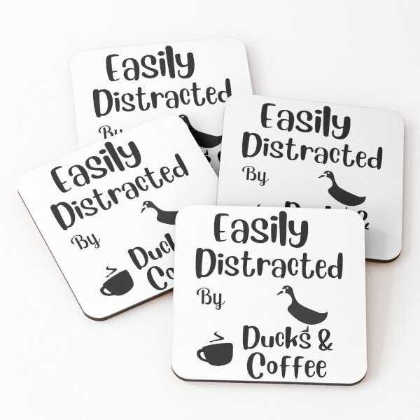 Item preview, Easily Distracted By Ducks and Coffee designed and sold by Artystico  ⭐⭐⭐⭐⭐.