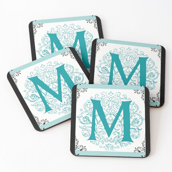 Item preview, Aqua "M" Initial  designed and sold by Tracy McCurry.
