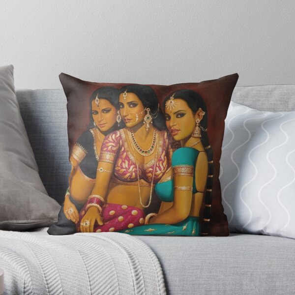 Schöne indische Frauen Artwork BabyBee Dekokissen