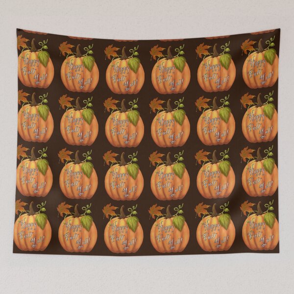 Item preview, Happy Fall Y'all Quote Pumpkin & Leaf Aututmn Designs designed and sold by Cute & Sassy Custom Gifting Boutiques.