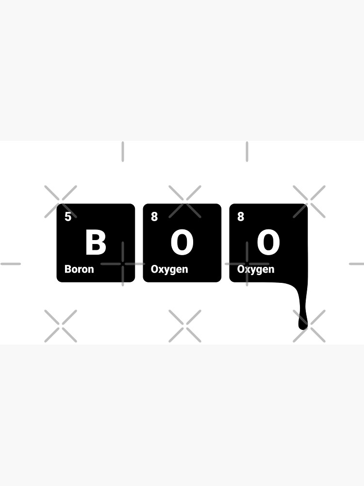 BOO! Scary Halloween Periodic Table Elements Boron Oxygen (Inverted) by science-gifts
