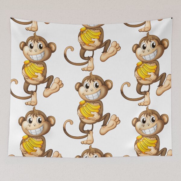 Item preview, MONKEY WITH BANANA | CREATIVE DESIGN designed and sold by abdallatigle.