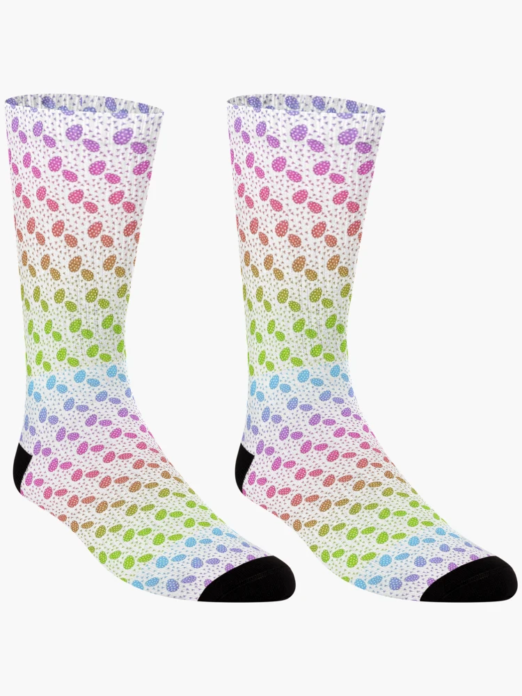 Thumbnail 3 of 5, Socks, Colorful eggs pattern designed and sold by RafaelLima7.