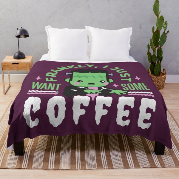 Item preview, Cute Frankenstein Monster // Frankly, I Just Want Some Coffee designed and sold by SLAG-Creative.