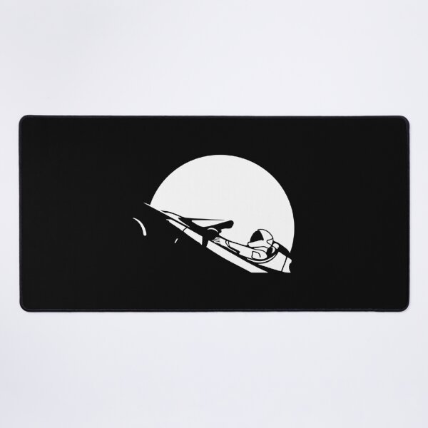 Starman In Space Tesla Roadster (Simplified) Desk Mat