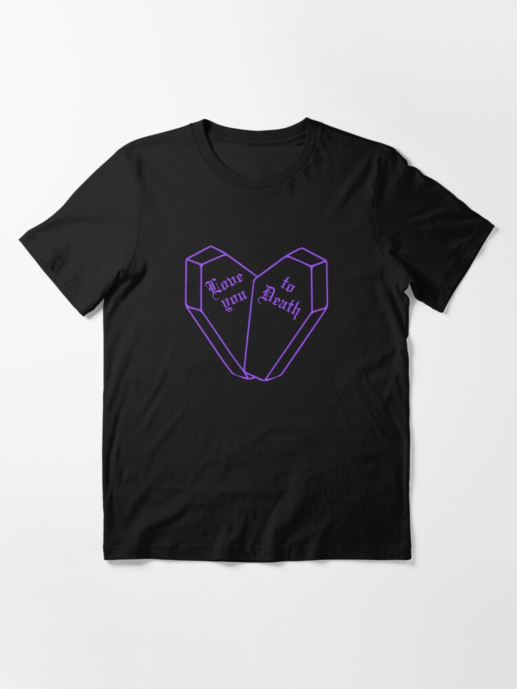 Love you to Death: Purple Gothic Coffin Heart Line Art Essential T-Shirt  for Sale by Suspiria96