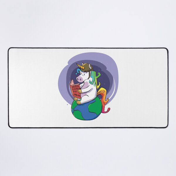 World Domination For Unicorns Desk Mat