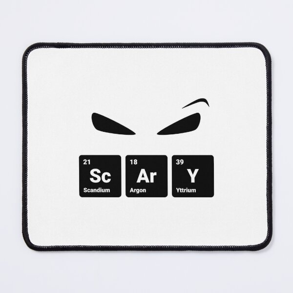 Item preview, Scary! Halloween Eyes Periodic Table Elements Scandium Argon Yttrium (Inverted) designed and sold by science-gifts.