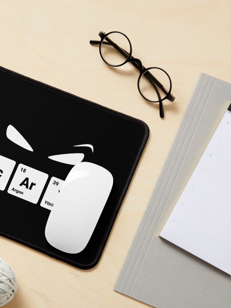 Alternate view of Scary! Halloween Eyes Periodic Table Elements Scandium Argon Yttrium Mouse Pad