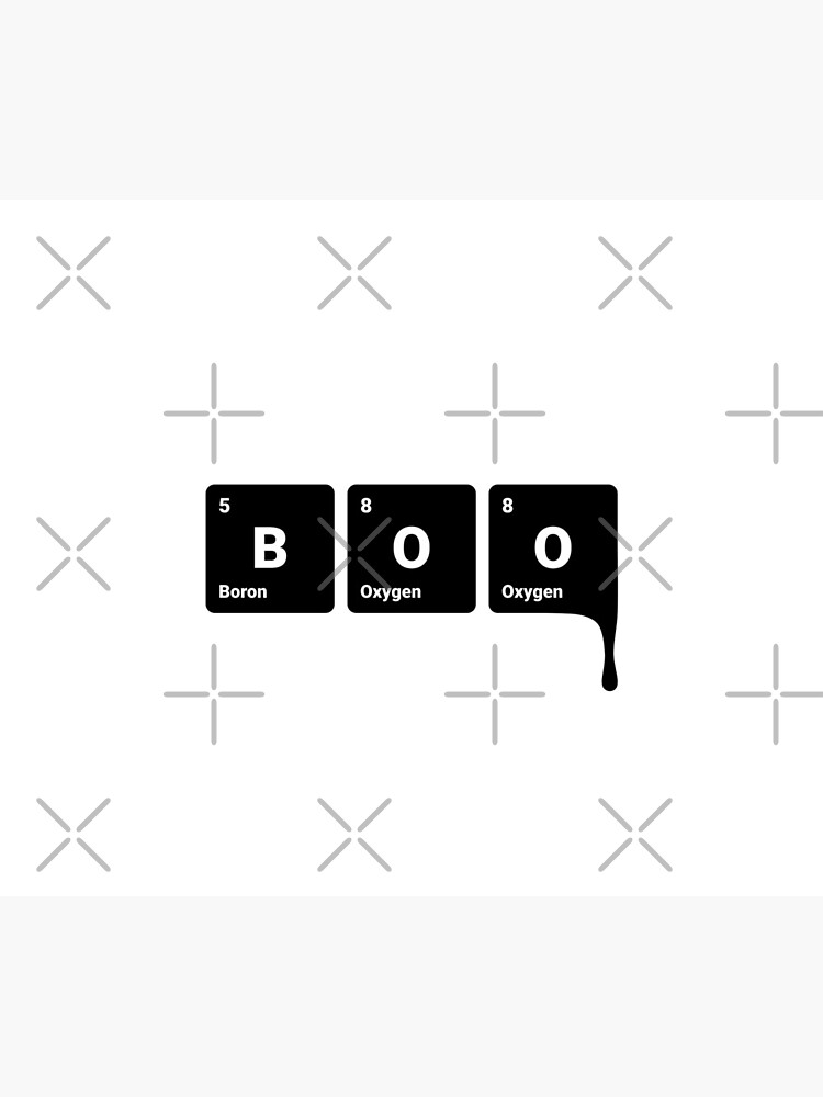 BOO! Scary Halloween Periodic Table Elements Boron Oxygen (Inverted) by science-gifts