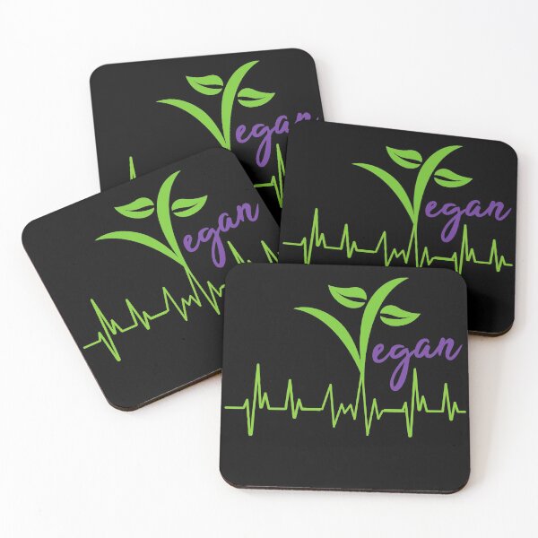 Item preview, Vegan Ekg-Black Background  designed and sold by Trendi61.
