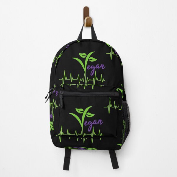 Item preview, Vegan Ekg-Black Background designed and sold by Trendi61.