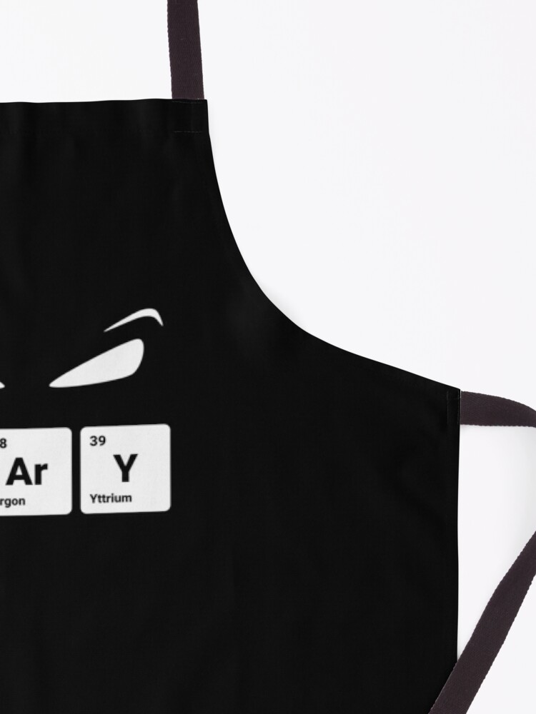 Apron, Scary! Halloween Eyes Periodic Table Elements Scandium Argon Yttrium designed and sold by science-gifts
