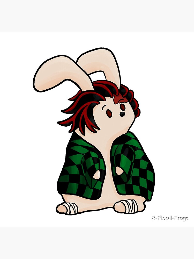 "Tanjiro Bunny" Poster by 2FloralFrogs Redbubble