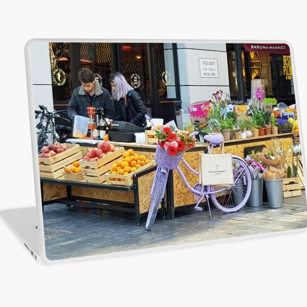 Israel, Tel Aviv. Sarona Juice Stand. Laptop Skin