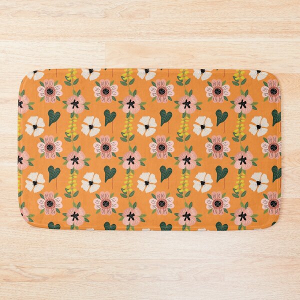 Item preview, Flowers and flowers above orange pattern designed and sold by RafaelLima7.