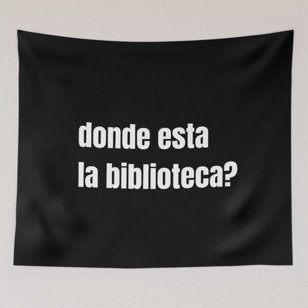 Item preview, Donde esta la biblioteca? designed and sold by Tee-Star.