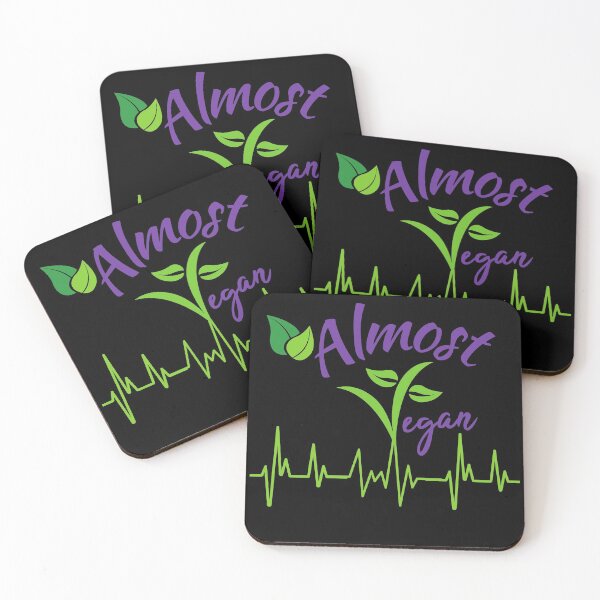 Item preview, Almost Vegan Ekg-Black Background  designed and sold by Trendi61.