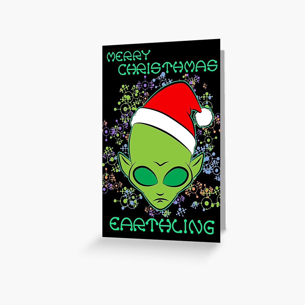 “Alien Christmas Card” Greeting Card by MSBgraphics | Redbubble