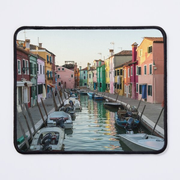 Item preview, Jewel-toned Island - Isola di Burano Working Boats on Glossy Silk designed and sold by Georgia Mizuleva.