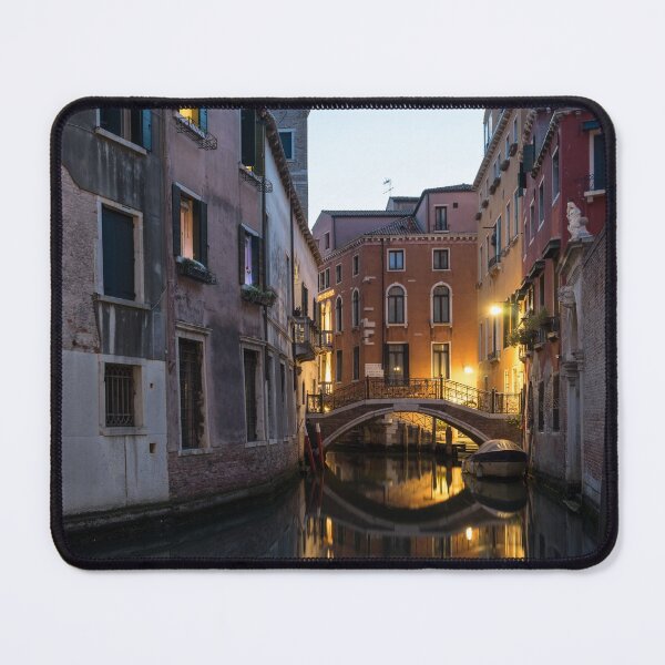 Item preview, The Magic of Small Canals in Venice Italy - Ponte Balbi Bridge Golden Glow designed and sold by Georgia Mizuleva.